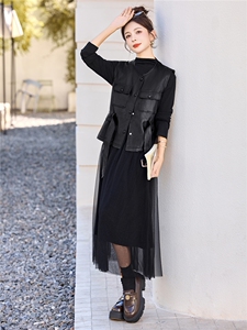 休闲时尚方格牛仔套装女2025年春秋新款高腰宽松显瘦阔腿裤三件套图片