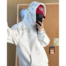 字母印花连帽休闲卫衣男女刺绣春秋宽松设计感小众上衣WH02，男装卫衣，星座1116A（原606A-3）