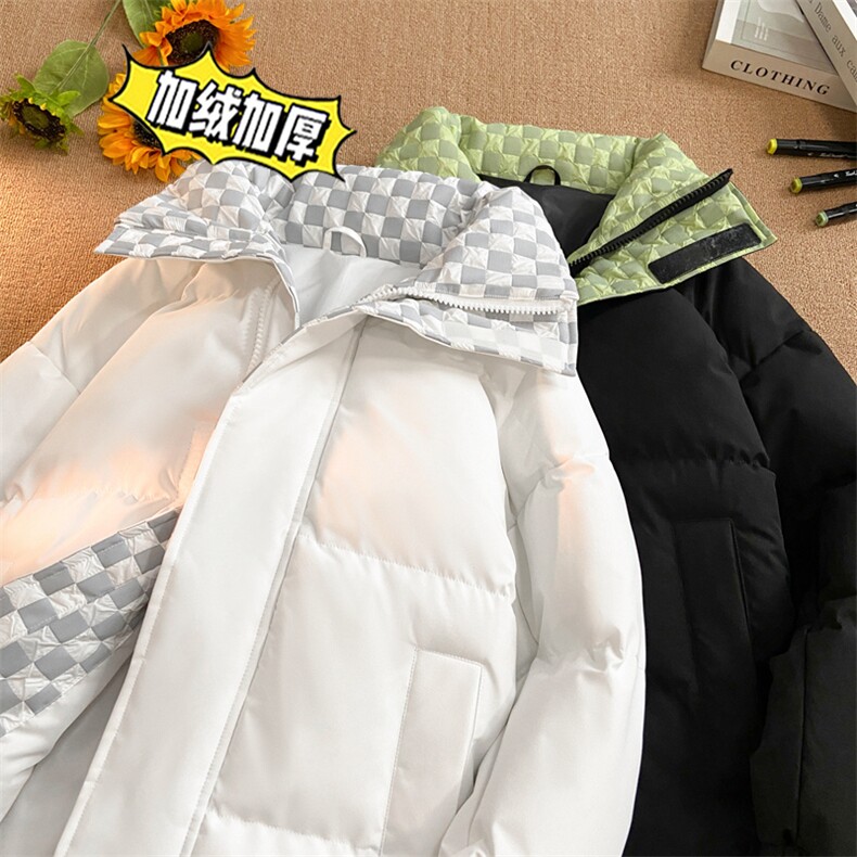 三防料抖音品质现货10W件宽松加绒加厚棉衣外套棉服BM666特P85,男装棉衣,电商A486