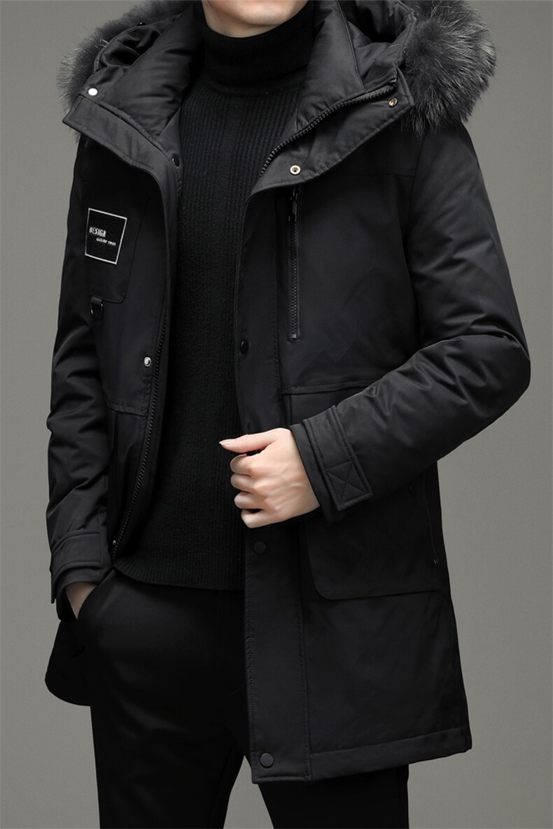 2023冬季新款可拆卸貉子毛领羽绒服男外套羽绒服MYYL21905-P380,男装羽绒服,电商B212（原钱塘6029）