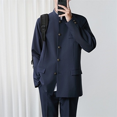 风春款男女立领单排扣西服新中式中山装大码S-5XLJK0071P60，男装西服，星座1013-1