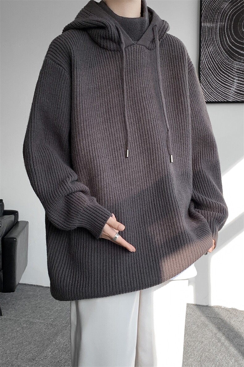 8XL-M特大码毛衫高质量连帽套头宽松毛衣情侣针织衫外套MY1210P75,男装针织衫/毛衣,电商D206-1