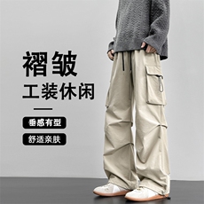 美式机能伞兵工装裤宽松直筒休闲长裤子K210-特批-3568，男装工装外套，星座718-1