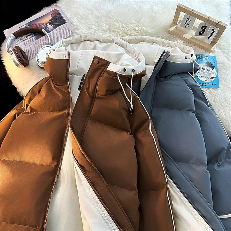 情侣插肩袖棉衣潮牌面包服男学生防风连帽青少年潮流连帽棉衣港风,男装棉衣,星座1013