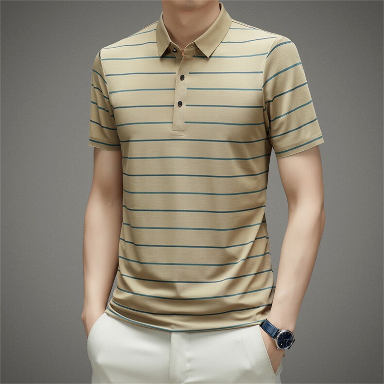 男士2023年夏季新款百搭T恤男短袖商务休闲中老年爸爸装体恤男，男装T恤，电商B360