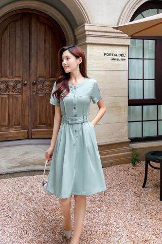 现货2021新款三色四码M到XXL带弹力棉定做面料舒服透气单，女装，艾涵o