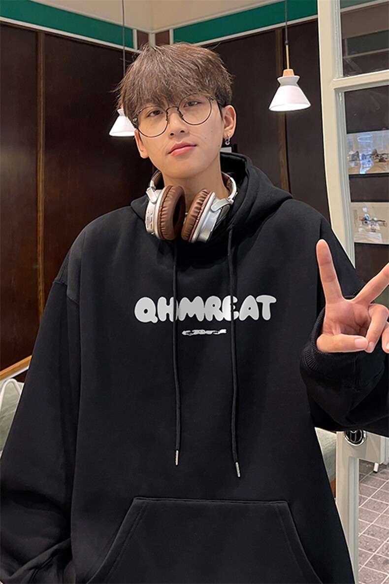 ！连帽圆领卫衣男装港风帽衫男LM195-P35,男装卫衣,电商B367