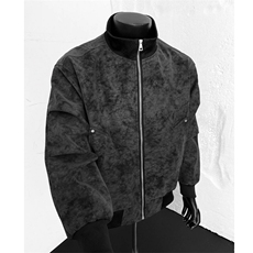 春季抖音得物品质扎染PU皮衣立领雾面皮夹克外套男6158-TP43，男装夹克，星座207