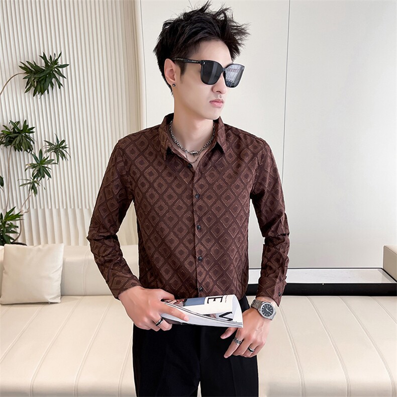 秋季新款男士纯色长袖衬衫男韩版修身痞帅衬衣301A-1/H512/P58,男装衬衫,星座301A-1