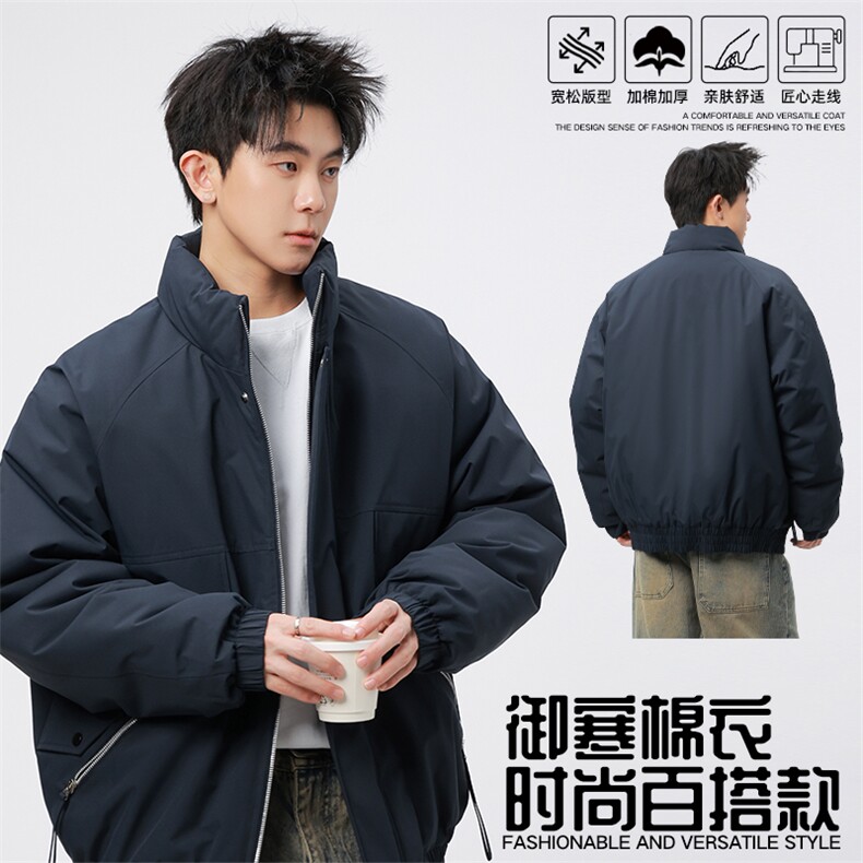 自家图有视频 复古加绒毛领外套棉衣新款连帽派克棉服M2572p85图片