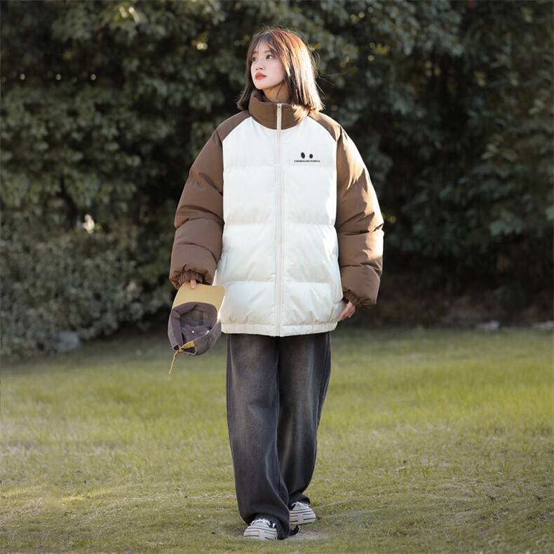 现货抖音得物可供视频三防加厚羽绒拼接棉衣外套面包棉服86629,男装棉衣,电商A486
