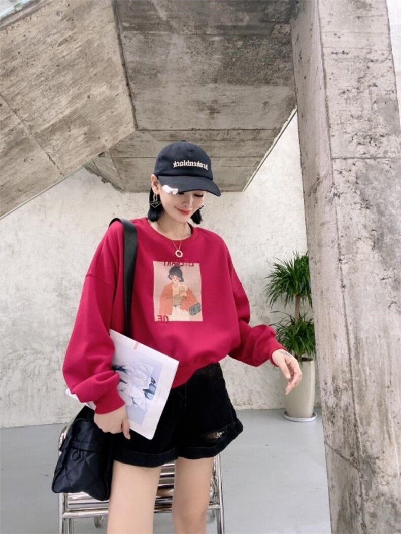 简蔻秋装新款卫衣，女装卫衣/绒衫，简蔻