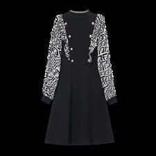 法式气质连衣裙女2022秋季新款时尚洋气减龄收腰显瘦高级感a字裙，女装连衣裙，韩美纤衣