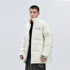 冬季港风纯色立领皮棉衣防风加绒加厚拼色加厚棉衣外套MY6083P85，男装棉衣，电商A128