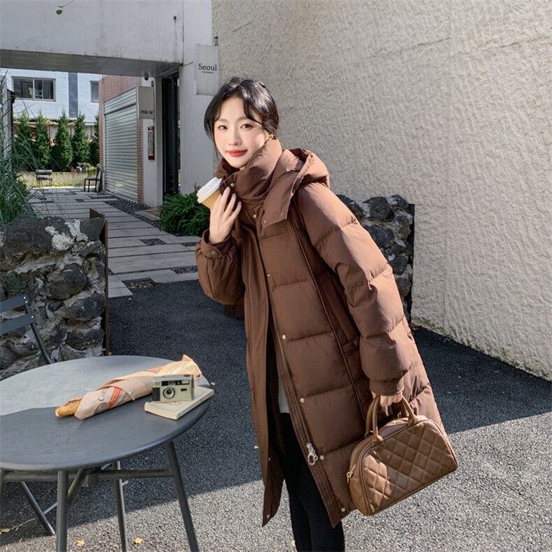 鹅绒羽绒服中长款外套，2C011-895-P315-K415,女装羽绒服,2C011