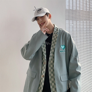 小西服男春秋装拼接男装上衣XF1599-P115图片