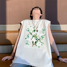 薄荷曼波抖音直播品质纯棉250克重磅男无袖背心T恤T598P28控39，男装T恤，电商C408(原B339-1)