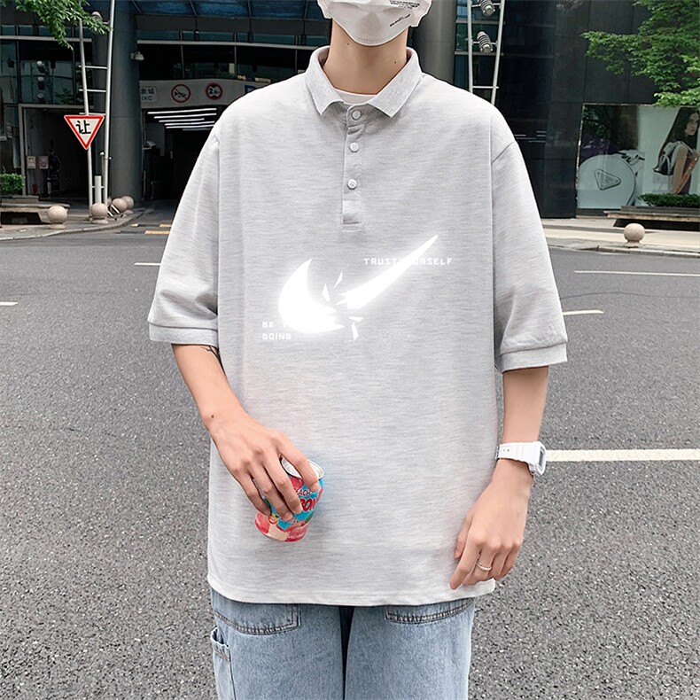 PL57111-P35翻领短袖polo衫男大码胖子半袖t恤男有领保罗衫模特,男装Polo衫,电商A040