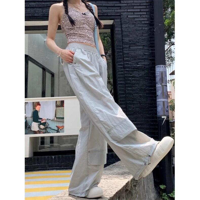 新款美式铆钉工装休闲裤女夏季薄款速干裤阔腿运动裤LK6311-P38,男装工装外套,星座1008