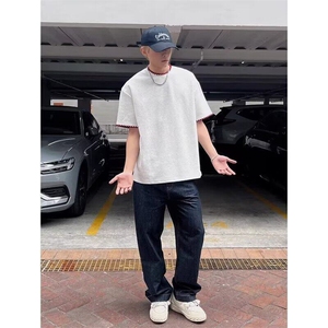 【网图现货】美式宽松复古T恤男T037/P30图片