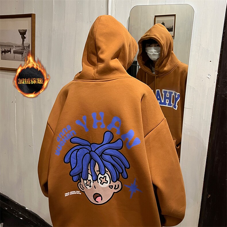 抖音供货、复合重磅加绒现货连帽卫衣宽松D223A-JR-WY2316-特P40,男装卫衣,电商019-1