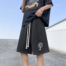 休闲短裤男夏季薄款美式潮牌痞帅运动裤宽松直筒五分裤K6730-P40，男装休闲裤，星座512-4