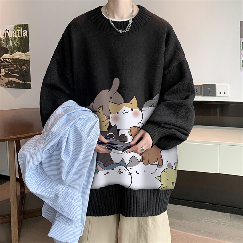 半高领毛衣男士大码针织衫男毛线衣男 M18162-P45 加绒款-P65图片