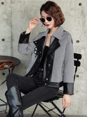 秋冬千鸟格休闲外套，其它，帕莎尔