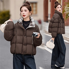 2025年冬季常规无帽立领双拉链90白鸭绒羽绒服，女装羽绒服，艾尚靓装