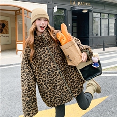 大货已出！两面穿！豹纹工装羊羔毛外套R2C086-2592P205K348，女装羽绒服，2C086