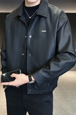 2025新款秋季皮衣外套男高级感潮牌机车皮夹克A313-PY908-P135，男装皮衣，电商A313