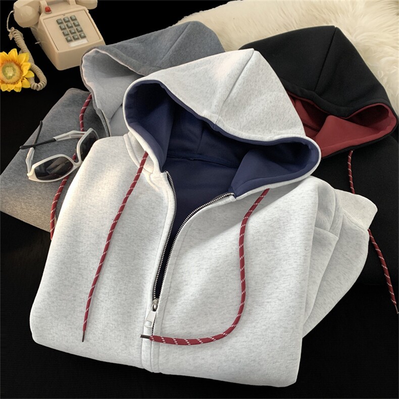 重磅拼色男女连帽卫衣特P58M-3XL,男装卫衣,电商B325