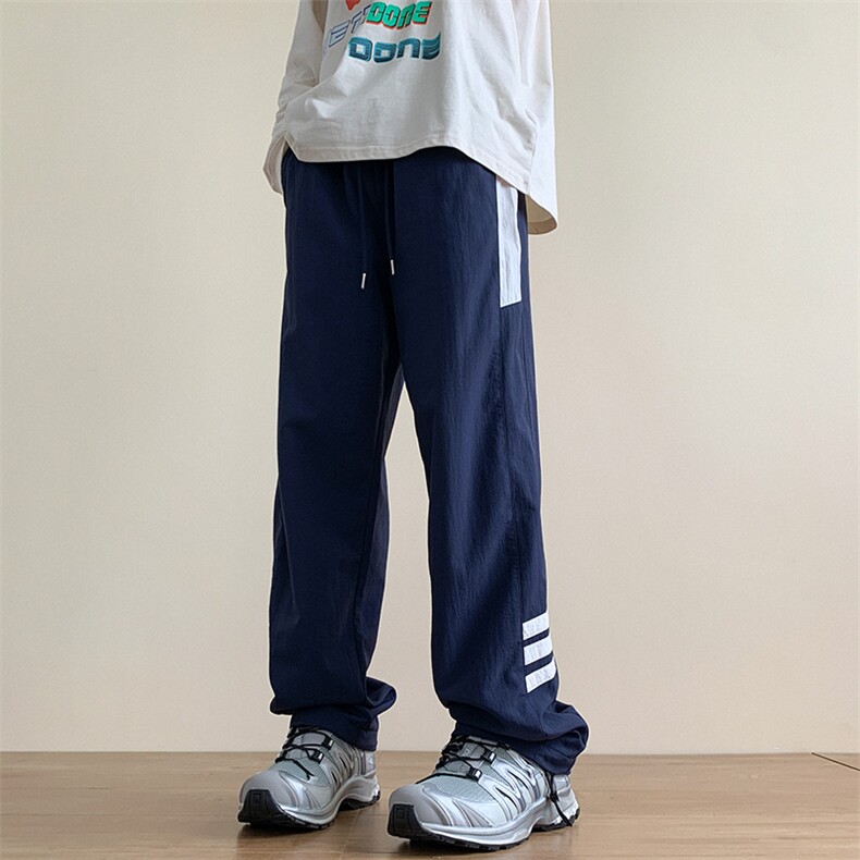 港风秋冬侧边拼接拖地工装裤宽松休闲伞兵裤男K23328-P40控58,男装工装外套,星座717