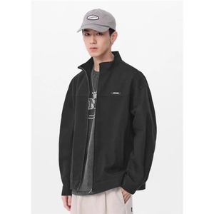日系cityboy夹克外套男2025春秋新款宽松潮牌青少年休闲黑色上衣图片