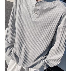 秋季亨利衫长袖T恤男生内搭纯色上衣男华夫格衣服TE06，男装T恤，星座1116A（原606A-3）