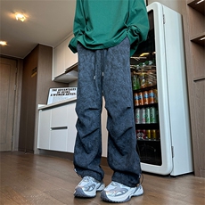 秋季扎染脏脏裤宽松抽绳伞兵裤运动卫裤A480特P45控68，男装休闲裤，电商A309
