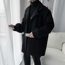 春秋季港风外套男韩版潮流情侣装ins夹克百搭毛呢大衣SY020-p70,男装毛呢大衣,星座1008-1