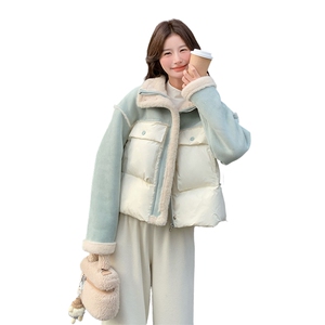 现货    皮毛一体拼接羽绒服2C115-2237-P225-K328图片
