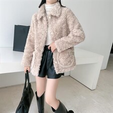 水貂拼皮毛一体外套，其它，有声有色