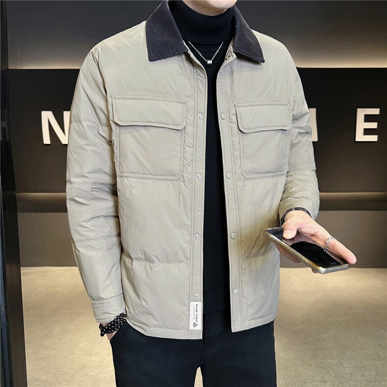 标50绒轻薄羽绒服男冬季2025新款工装外套A313-25638-P185,男装羽绒服,电商A313