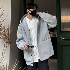 F32-P50潮流设计感小众百搭连帽外套春秋韩版宽松开衫卫衣男，男装卫衣，星座512-6