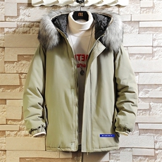 MM48202-P130冬季大毛领衣男士大码加厚袄男服砖墙，男装棉衣，电商A040A