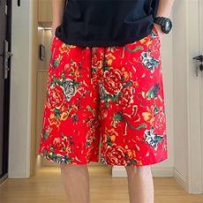 oversize沙滩短裤男夏休闲五分裤宽松大码东北花裤衩子insDK209，男装牛仔裤，星座115A(原星座507）