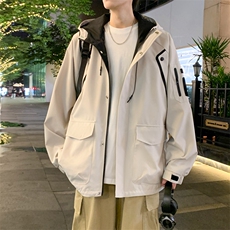 夜景男士防水连帽冲锋衣户外品质工装外套二开A406JK1199特P85，男装夹克，星座309（原A406）