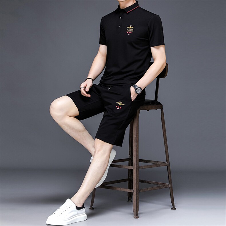 短袖套装男短裤两件套男装时尚青年百搭潮,男装休闲套装,电商B212（原钱塘6029）