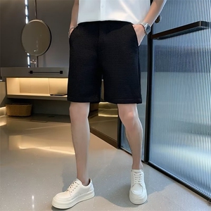 夏季原宿宽松型简约男青春流行休闲气质2023西裤短裤ins潮 H302图片