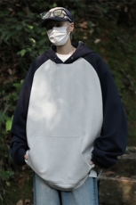 M-6XL380克秋季新款大码插色连帽套头卫衣109-W23617-P55，男装卫衣，星座109