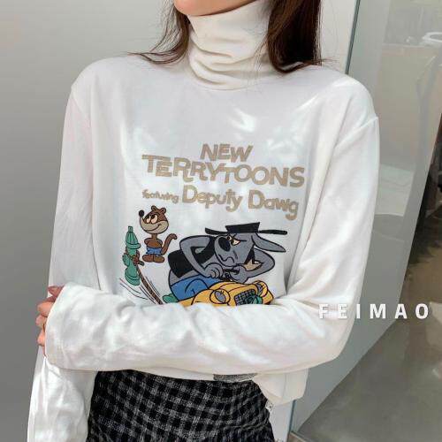 冬装上新品类T恤，针织，女装T恤，菲猫