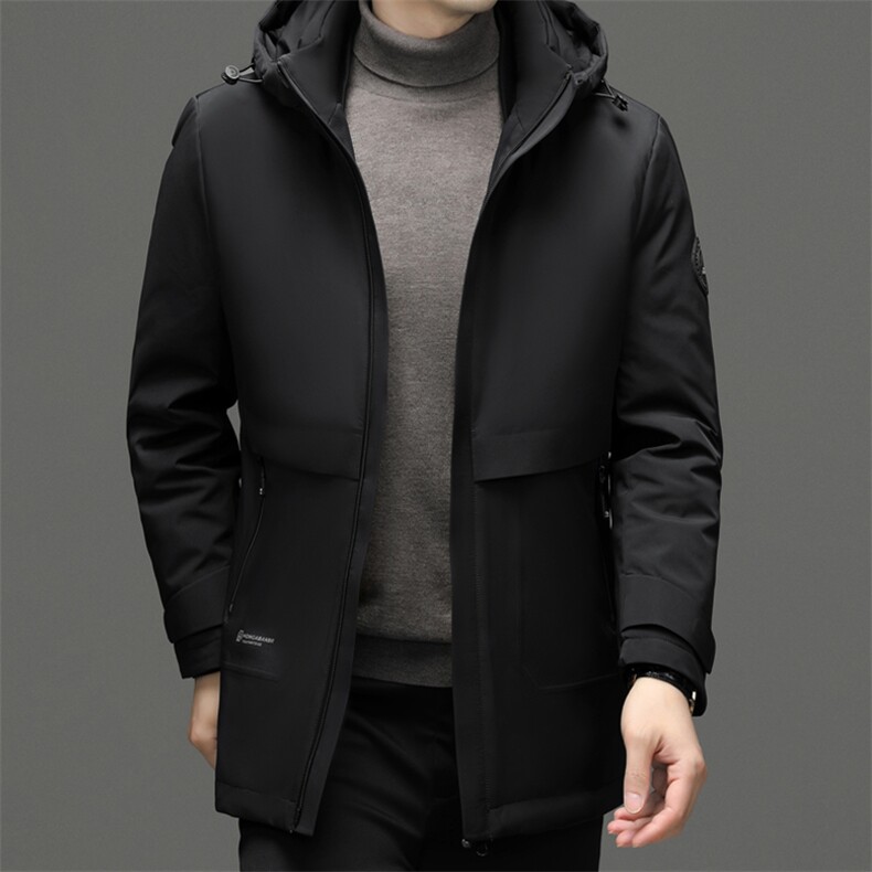 CSYR22088钱塘2020-2中年男士冬季厚款保暖连帽简约羽绒服P303,男装羽绒服,钱塘207-2