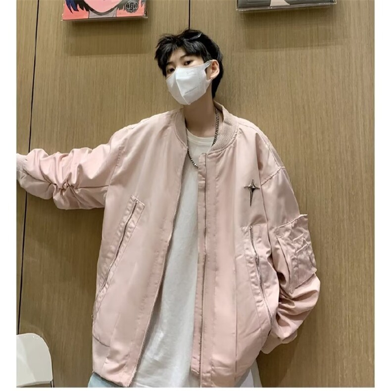 工装棒球服外套男春秋季新款拉链多口袋夹克上衣男生2401P63,男装夹克,星座410-2